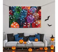 Grande cartello decorativo per feste, sfondo personalizzato da appendere alla parete, striscioni di compleanno per cortile banner segno giochi set di dadi sfondo fotografico per feste, 119 x 180 cm