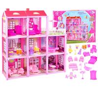 Grande casa delle bambole rosa