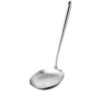 Grande cestello scolapiatti da cucina in acciaio inossidabile 304, colino con lungo resistente al calore per manico per scolare pasta, verdure e cibi fritti, design robusto a maglia fine per un