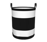 Grande cesto per la biancheria, strisce bianche e nere, moderno, semplice, monogramma, morbido, pieghevole, per lavare i vestiti sporchi, per riporre gli elementi essenziali del dormitorio universit