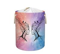 Grande cesto portabiancheria - Albero della vita Boho 58L pieghevole Storage Bin per coperte, giocattoli per bambini, vestiti sporchi, cesto alto per la cameretta dei bambini, cestino per la cameretta