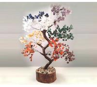 GRANDE CHAKRA CRISTALLO BONSAI 10" ALBERO DI PIETRA PREZIOSA SU BASE DI...