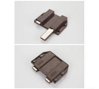 Grande chiavistello magnetico per armadi con funzione di chiusura automatica e viti, adatto per armadi e armadi a doppia anta (marrone:)