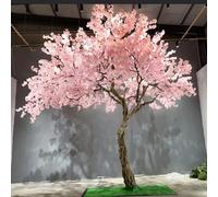 Grande ciliegio Artificiale in Fiore:fitta Copertura di Fiori di Seta,pianta Artificiale da Esterno a Prova di Luce Solare e Stagione,Veranda,Decorazione da supermercato(1.8mx1.8m)