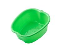Grande ciotola per pediluvio, in plastica, per pedicure, disintossicazione e massaggio, perfetta per immergere piedi, unghie e caviglie, può essere immersa per rimuovere la pelle morta (verde)
