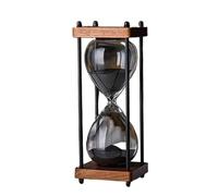 Grande clessidra timer metallo sabbia orologio strumenti di gestione del tempo for la decorazione della scrivania dell'ufficio casa cucina(Black)