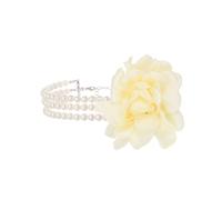 Grande collana di perle a forma di fiore, stile vintage, con camelia francese, multistrato, con perle alla clavicola, gioiello alla moda per donne