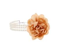 Grande collana di perle a forma di fiore, stile vintage, con camelia francese, multistrato, con perle alla clavicola, gioiello alla moda per donne