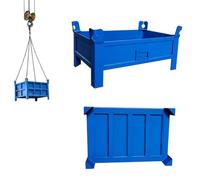 Grande container in acciaio con occhielli di sollevamento per gru | Casse per il sollevamento e il trasporto di materiali pesanti e componenti metallici(500KG/1102lbs 75x50x40cm)