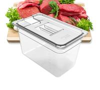 Grande Contenitore Sous Vide - Serbatoio D'Acqua Per Sous Vide Con Coperchio,Scatola Da Cucina Per Cottura Ad Immersione Di Carne Pollo Uova Marinatura Bistecca
