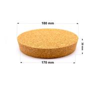 AlcoFermBrew Grande Coperchio in Sughero 180/170mm - h: 30mm - Tappo in Sughero affusolato, Tappo di Sughero, Coperchio per Barattolo
