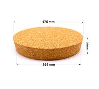 Grande Coperchio in Sughero 175/165mm - h: 30mm - Tappo in sughero affusolato, Tappo di sughero, Coperchio per barattolo