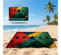Grande Coperta de Picnic 200x300 cm, Arancione Manta Picnic Impermeable Anti-Sabbia Manta de Playa Pieghevole, Outdoor Picnic Blanket per Spiaggia, Camping, Giardino, Trekking - stelle (4) UZ-129