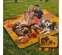 Grande Coperta de Picnic 200x300 cm, Tramonto Manta Picnic Impermeable Anti-Sabbia Manta de Playa Pieghevole, Outdoor Picnic Blanket per Spiaggia, Camping, Giardino, Trekking - come (1) UZ-294