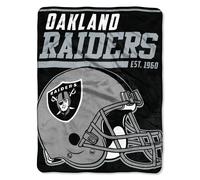 Grande coperta NFL Las Vegas Raiders Silk Throw Blanket 40 Yard Dash Football