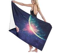 Grande coperta per asciugamano da bagno in microfibra, stampa di galassie nello spazio esterno Marte pianeti, telo da bagno telo da spiaggia per viaggi in hotel per famiglie sport di nuoto, 52 "x 32"