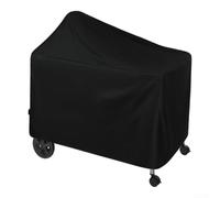 Grande copertura per barbecue, 123,2 cm, per doppie cuciture, colore: nero | Oxford rivestito in argento 210D, barriera antipioggia impermeabile, protezione dalla rugiada, mantiene la griglia asciutta