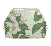 Grande copertura per griglia da esterni con fiori vintage vintage, 165 cm, impermeabile, resistente, con coulisse regolabile per polvere e vento