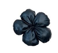 Grande corda per capelli con fiore tridimensionale per donna, elegante coda di cavallo alta, elastico per capelli alla moda per ragazza con polpette (02)