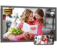 Grande cornice digitale da 21,5 pollici, WiFi, 32 GB, 1920 x 1080 IPS FHD 1080P, rotazione automatica, condivisione di foto video tramite app e-mail, archiviazione cloud gratuita, montaggio a parete,