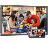Grande cornice digitale da 21,5 pollici WiFi, cornice digitale da 32 GB, pannello IPS FHD 1920 x 1080, montaggio a parete, sincronizzazione schermo smartphone, condividi foto video tramite app e-mail,