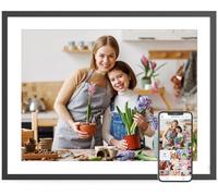 Grande cornice digitale da 43,2 cm - 1280 x 960 HD IPS touch screen cornice elettronica, 32 GB di memoria, rotazione automatica, montaggio a parete, condividi foto tramite app e-mail, regali per mamma