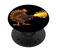 Grande costume da tacchino per i fan del Ringraziamento e lanciafiamme PopSockets PopGrip Adesivo
