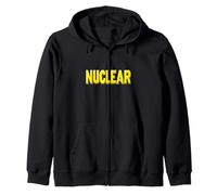 Grande Costume Nucleare Giallo Felpa con Cappuccio
