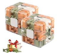 Grande Cubo Labirinto 3d, Coinvolgente Rompicapo, Giocattolo Per Lo Sviluppo Della Logica E Della Consapevolezza Spaziale, Gioco Stimolante Per Bambini E Adulti Orange-green 2pcs