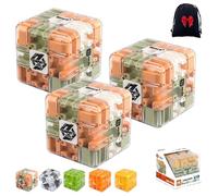 Grande Cubo Labirinto Puzzle 3D - Rompicapo Logico Coinvolgente Per Adulti & Bambini, Gioco Educativo Di Concentrazione Regalo Antistress (3Mix)