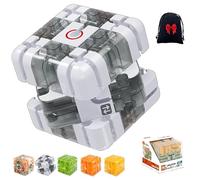 Grande Cubo Labirinto Puzzle 3D - Rompicapo Logico Coinvolgente Per Adulti & Bambini, Gioco Educativo Di Concentrazione Regalo Antistress (White)