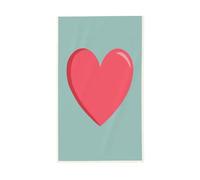 Grande cuore rosa su Mint Yard House Bandiere, 0,9 x 1,5 m Stagione Auguri Banner con occhielli Indoor Outdoor Party Decorazioni per la casa