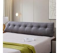 Grande Cuscino a Cuneo da Lettura Cuscini Cuscino Schienale Cuscino per la Schiena per Divano Cuscino Lombare per Divano Testata di Letto Lombare Cushion Cuscino a Cuneo(King: 76x8x20 Inches,Grey)
