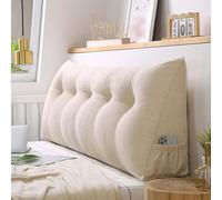 Grande cuscino triangolare per lettura/schienale, cuscino a cuneo per divano, elegante supporto per testiera, comfort e decorazione per la casa, 150 x 50 x 20 cm, perfetto per il relax