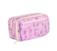 Grande custodia per matite estetica, portapenne con motivo animale, 9 scomparti e astuccio per il trucco con cerniera, forniture per la scuola, viola, Se référer au descriptif, Fare riferimento alla