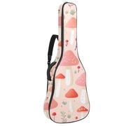 Grande custodia universale per chitarra acustica, impermeabile, con strato protettivo, tasche multiple, motivo a funghi rosa, Multicolore, 42.9x16.9x4.7 in, Borsa per chitarra
