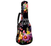 Grande custodia universale per chitarra, impermeabile, per chitarra acustica da 40/41/42 pollici, con strato protettivo in spugna e tasche multiple, corona di Pasqua nera, Multicolore, 42.9x16.9x4.7