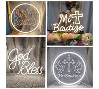 Grande decorazione da parete a al neon LED per compleanno, al neon LED per il mio battesimo, adatta per decorazioni per feste di compleanno, camera, festa, camera da letto, giardino, celebrazione di c