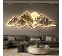 Grande decorazione da parete a LED con paesaggio montano 3D con telecomando