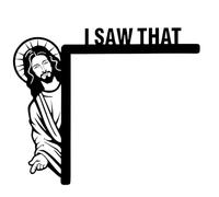 Grande Decorazione D'angolo Creativa Porta Di Gesù Ho Visto Quel Segno Di Gesù Finestra In Legno Benedici Questa Casa Decorazione Artistica Da Parete For Chiesa O Ufficio Specchio Pensile