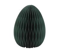 Grande decorazione Honeycomb, carta Honeycomb, carta - decorazione pasquale, uovo a nido d'ape in carta velina, uovo di Pasqua in carta/cartone verde scuro, magnetico, contenuto della confezione: 1