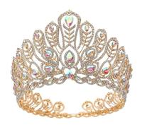 Grande diadema regina reale delle donne un copricapo diadema concorso con altezza 11,7 cm per abito da sposa o gioielli per capelli da ballo, Tiaras, Metallo