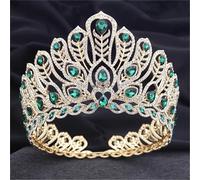 Grande diadema regina reale delle donne un copricapo diadema concorso con altezza 11,7 cm per abito da sposa o gioielli per capelli da ballo