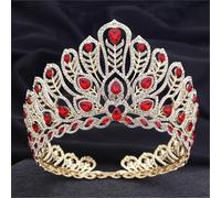 Grande diadema regina reale delle donne un copricapo diadema concorso con altezza 11,7 cm per abito da sposa o gioielli per capelli da ballo