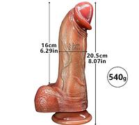 Grande Diametro D lḓℴ Rℯālis icℴ xxl Gigante P é Ré lis ico xxl Grosso 5 cm Diametro, Enorme ℙℯnℯ F n o Grande xxl per Dℴ ne con Venťosa Largo, F llõ con Vℯntõsa Silicõne Gigante (20.5cm)