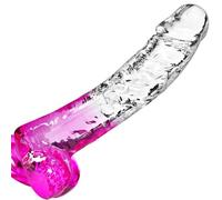 Grande dildo realistico con ventosa trasparente da 24cm - Il perfetto grande giocattolo sessuale per adulti per la stimolazione del punto G, il gioco anale e il divertimento di coppia