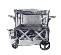 Grande Dimensione Copertura Pioggia per Passeggino Wagon, Zanzariera per Carrello Wagon, Copertura 2in1 con Finestra per Picnic Camping Wagon Passeggino Impermeabile Windproof Wagon Accessori.