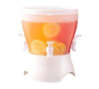 Grande dispenser per bevande - Dispenser sottile da 5,3 l con rubinetto per acqua | 5,3 l di succo e altre bevande fredde | brocca a tre scomparti con beccuccio rotante contenitore dell'acqua a tenuta