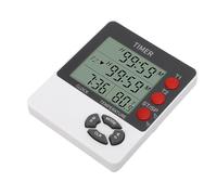 Grande display a LED Timer da digitale conto alla rovescia con misurazione della temperatura, funzione di doppio timer, supporto magnetico, supporto pieghevole, materiale ABS per una facile