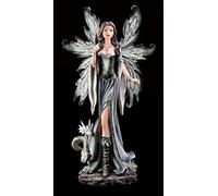 Grande Elfi Figura con Bacchetta Magica E Dragon - Maga